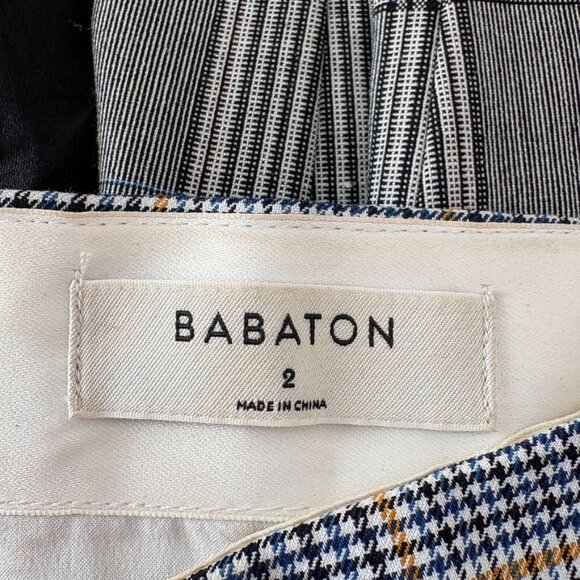 Aritzia Babaton Plaid Houndstooth Hopper Mini Skirt in Cairo Gold Size 2 - Picture 5 of 6